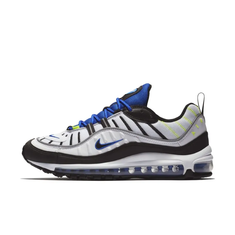 Nike Air Max 98 White Black Racer Blue White/Black-Racer Blue-Volt (640744-103)
