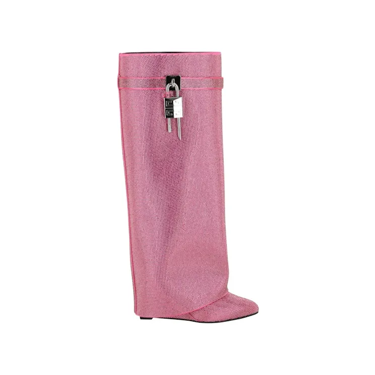 Givenchy Shark Lock Pant Boots Wide Neon Pink (BE702X-E1SJ-652)