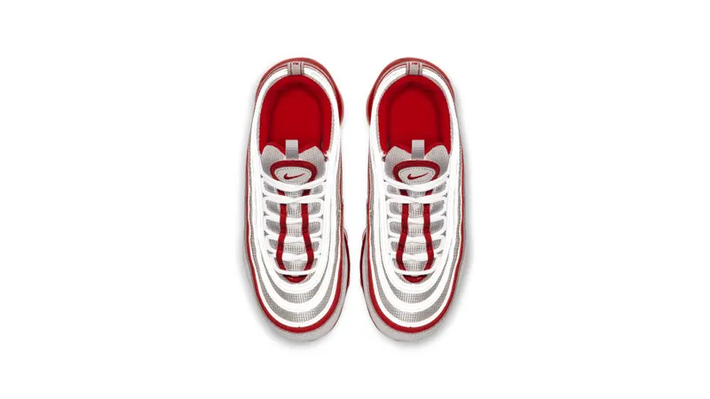 Nike  Air VaporMax 97 Atmosphere Grey University Red (GS) Atmosphere Grey/White-University Red (BV1153-002)