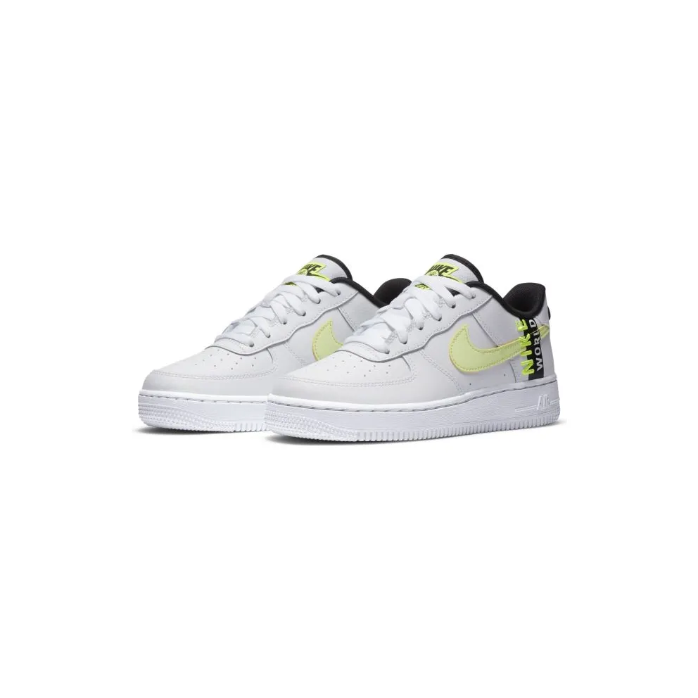Nike Air Force 1 Low Worldwide White Barely Volt (GS) White/Volt-Black-Barely Volt (CN8536-100)