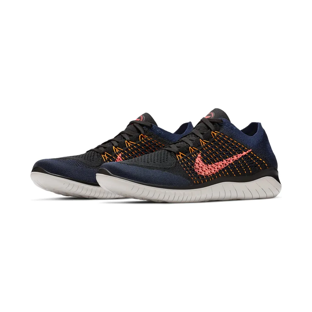 Nike Free RN Flyknit 2018 Black Flash Crimson Orange Peel Black/Flash Crimson-Orange Peel (942838-068)