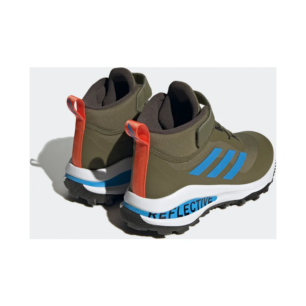 Adidas Fortarun All Terrain Cloudfoam Sport Running Elastic Lace and Top Strap Focus Olive / Pulse Blue / Shadow Olive (GZ2199)
