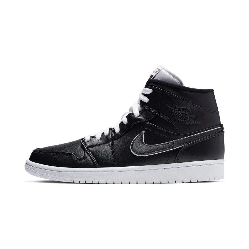 Jordan 1 Mid Maybe I Destroyed The Game Black/Black-White-Gym Red (852542-016)