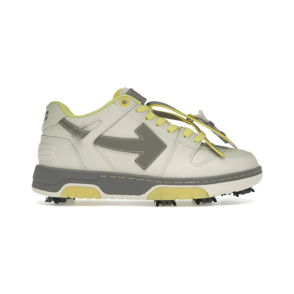 OFF-WHITE Out Of Office OOO Low Tops Golf Paris Hilinski Gray Yellow (OMIA29DT24LEA0010309)
