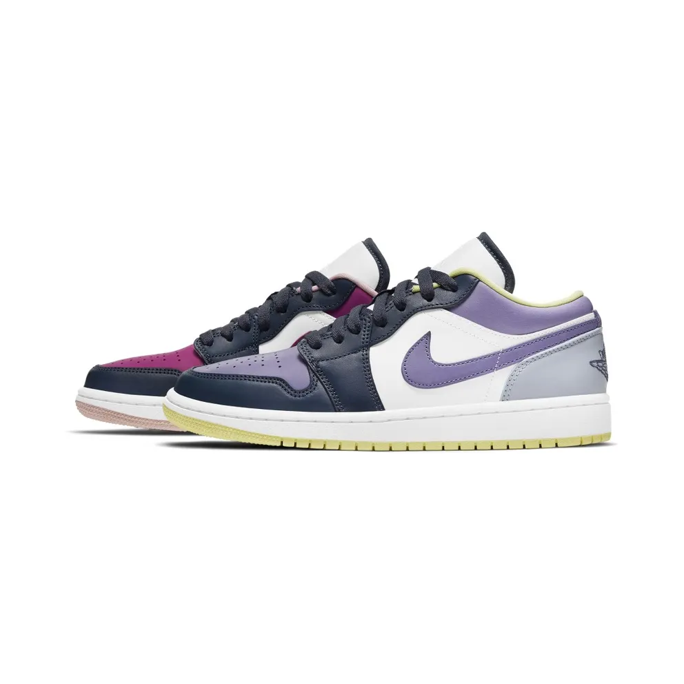 Jordan 1 Low Purple Magenta (W) Purple/White-Navy (DJ4342-400)