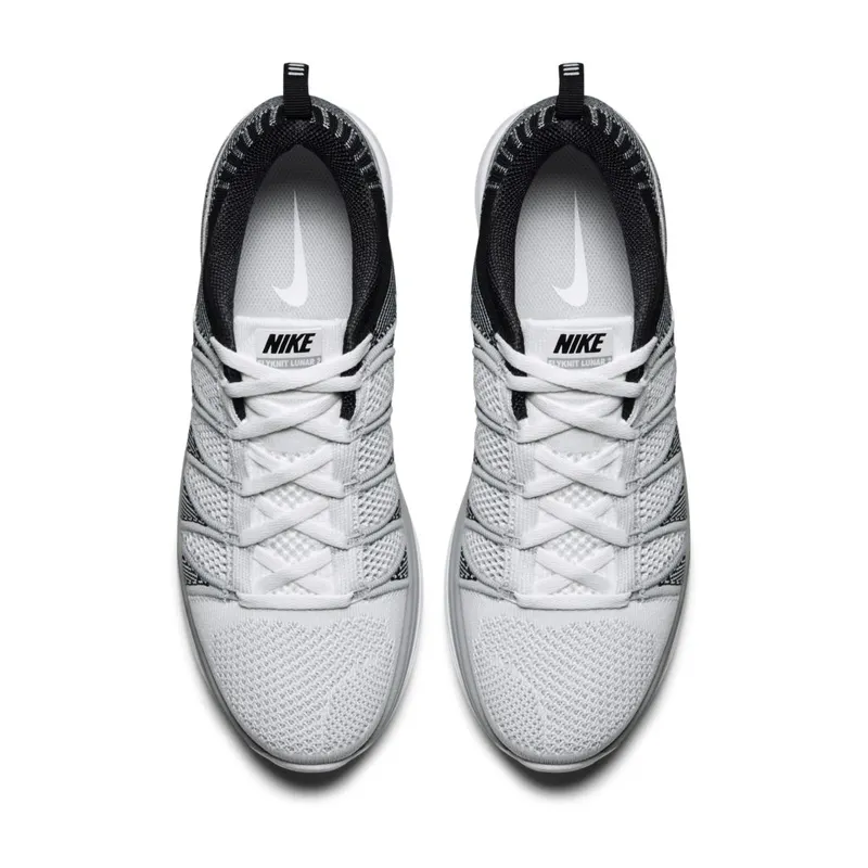Nike Flyknit Lunar 2 White Wolf Grey Black (620465-100)