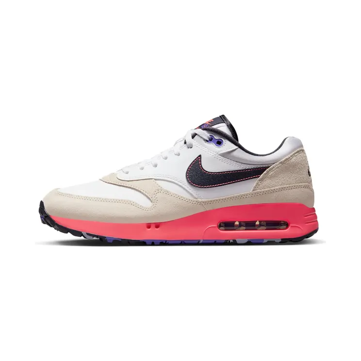 Nike Air Max 1 ’86 OG Golf NRG Big Bubble Flower City “White / Hot Punch / Sand Drift / Gridiron” (DX8437-106)