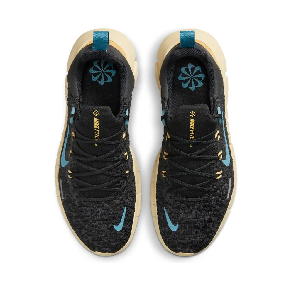Nike Free Run 5.0 Next Nature Black Anthracite Wheat Gold Noise Aqua (CZ1891-008)