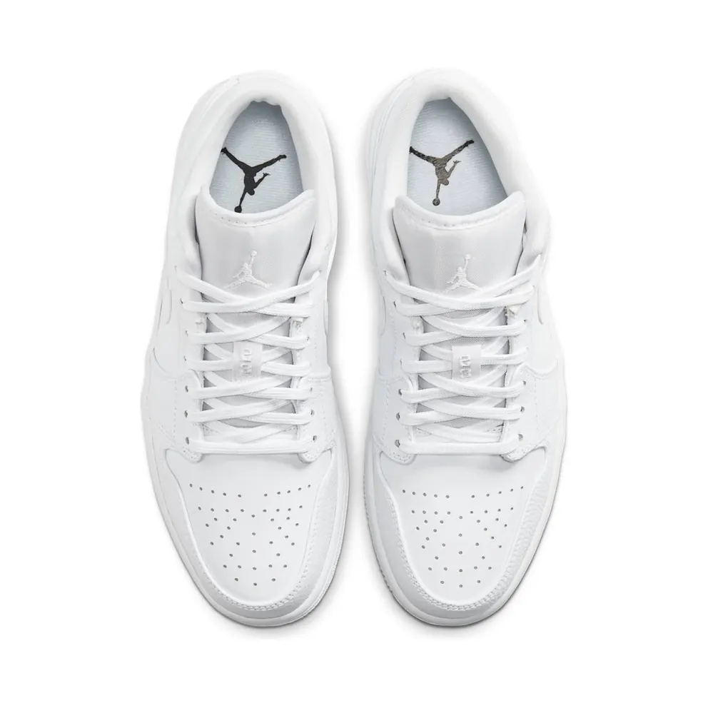 Jordan 1 Low Triple White Tumbled Leather White/White/White (553558-130)