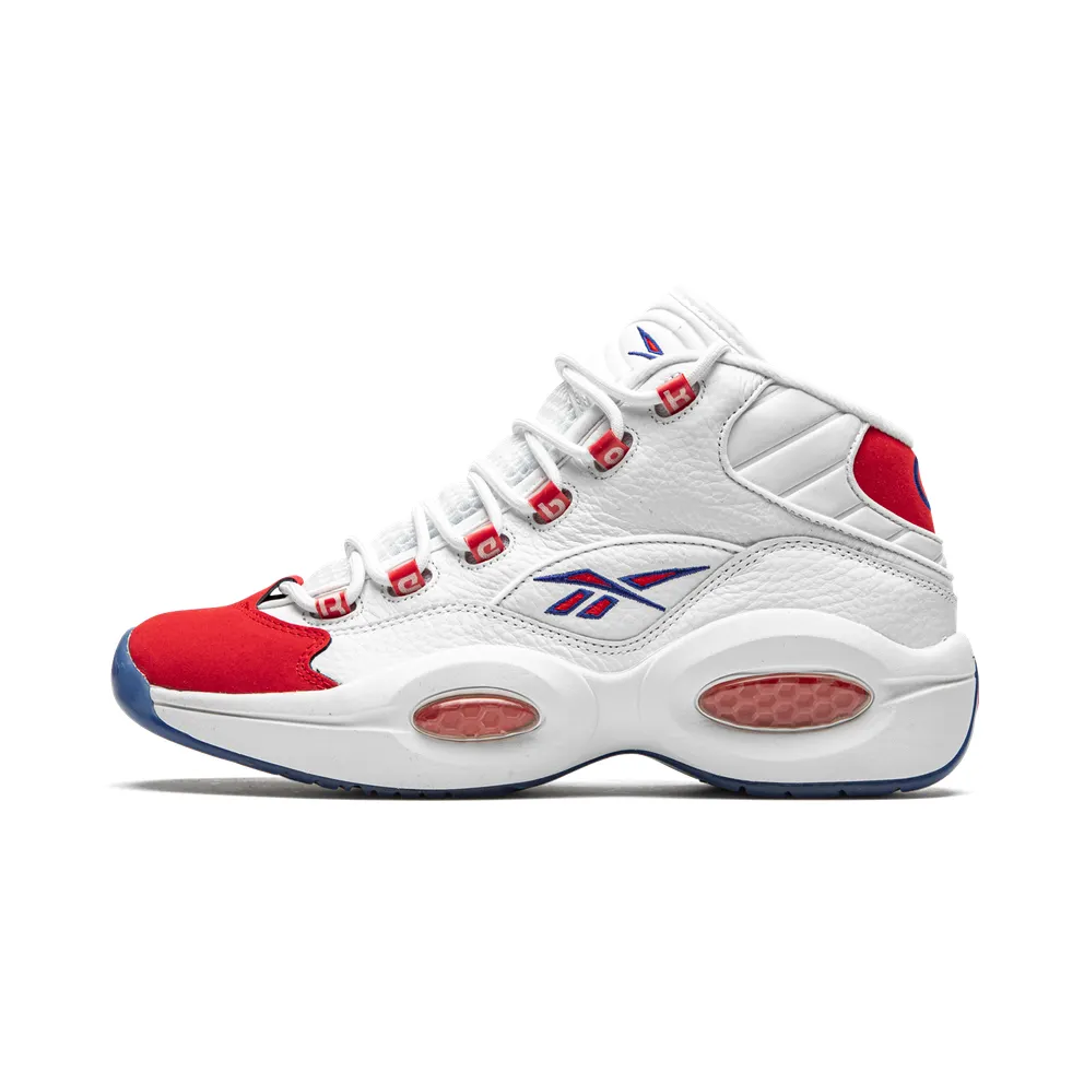 Reebok Question Mid Double Cross White/Collegiate Royal-Primal Red (Other Brands Other)