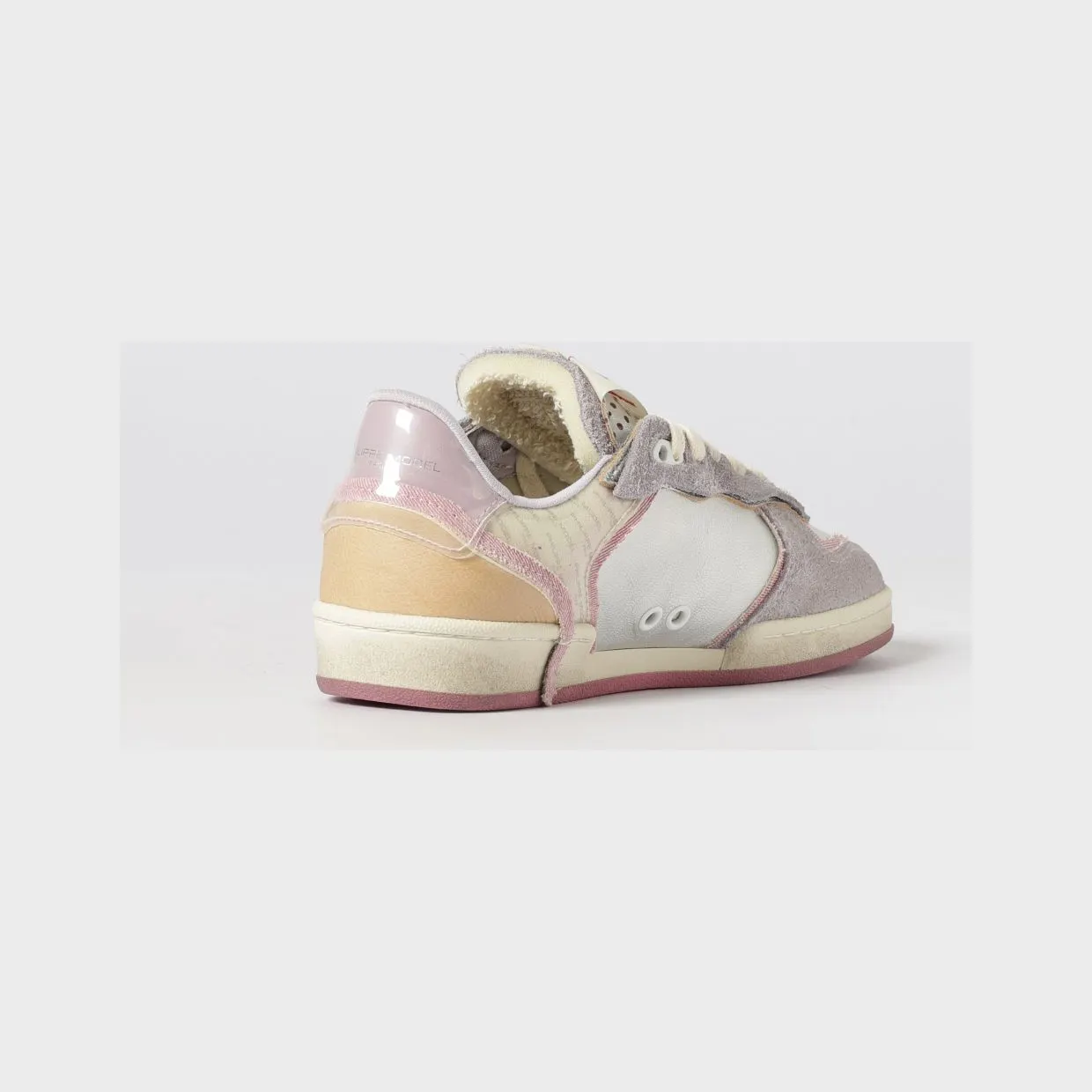 Philippe Model Pgal Sneakers in Suede and Fabric with a Worn-Out Sole Lilac (PGLDMXE1) (2)