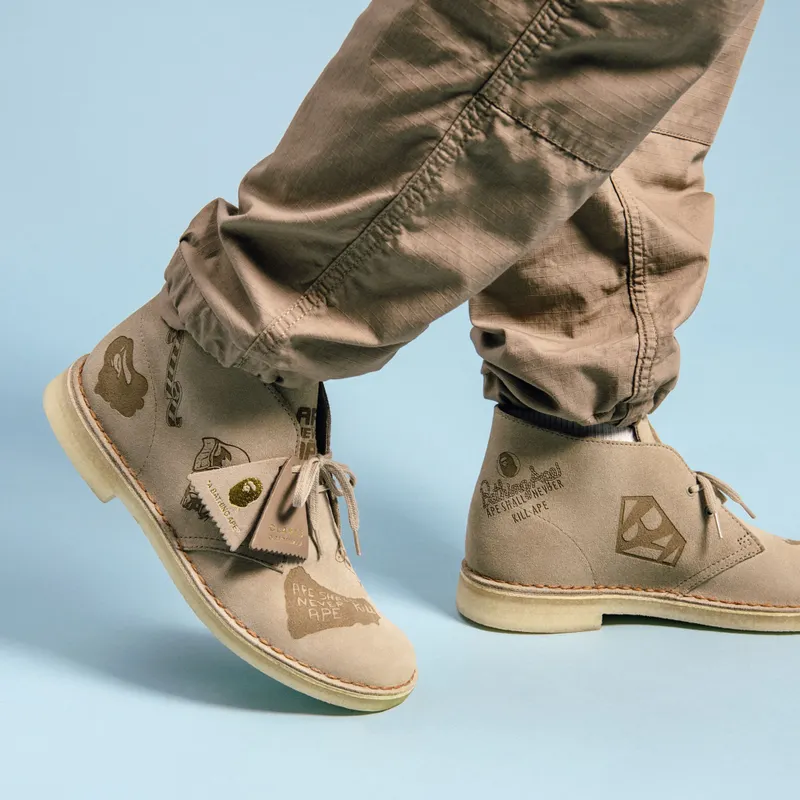 Clarks Desert Boot Bape Grey Embossed Grey (26149860)