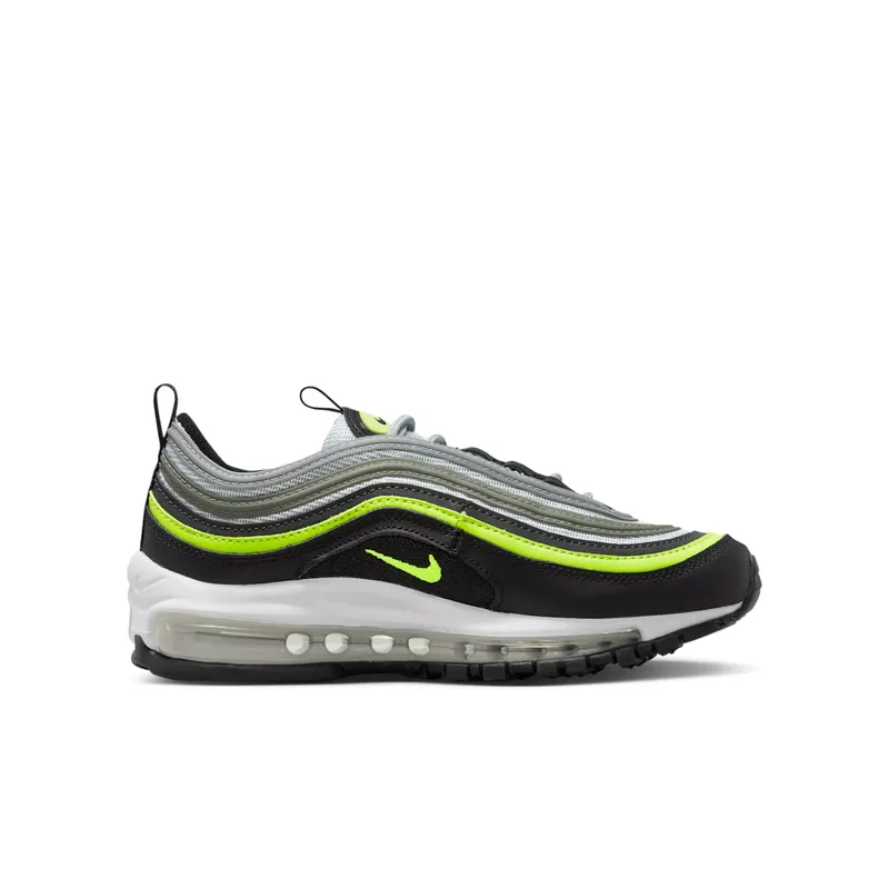 Grade School Nike AIR MAX 97 “BLACK NEON” (921522-030)