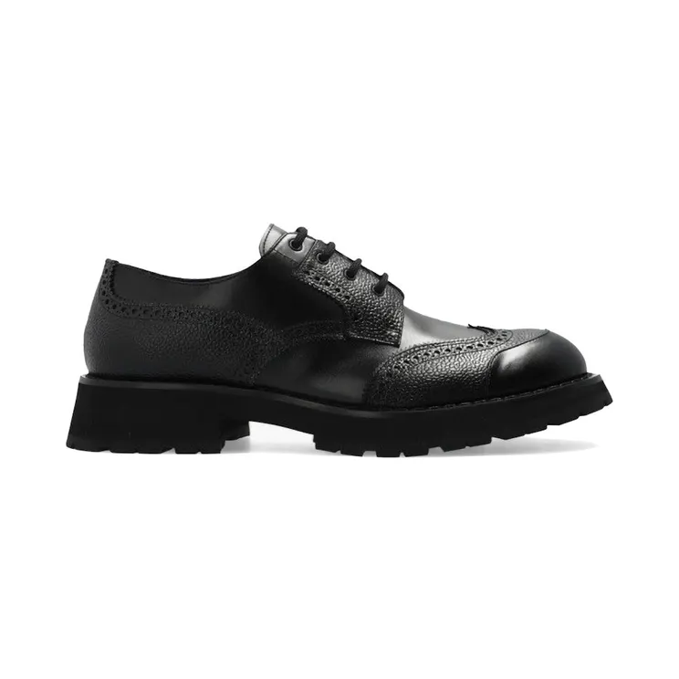 Alexander McQueen Punk Worker Derby Lace-up Shoes Black (727825 WHSWL 1000)