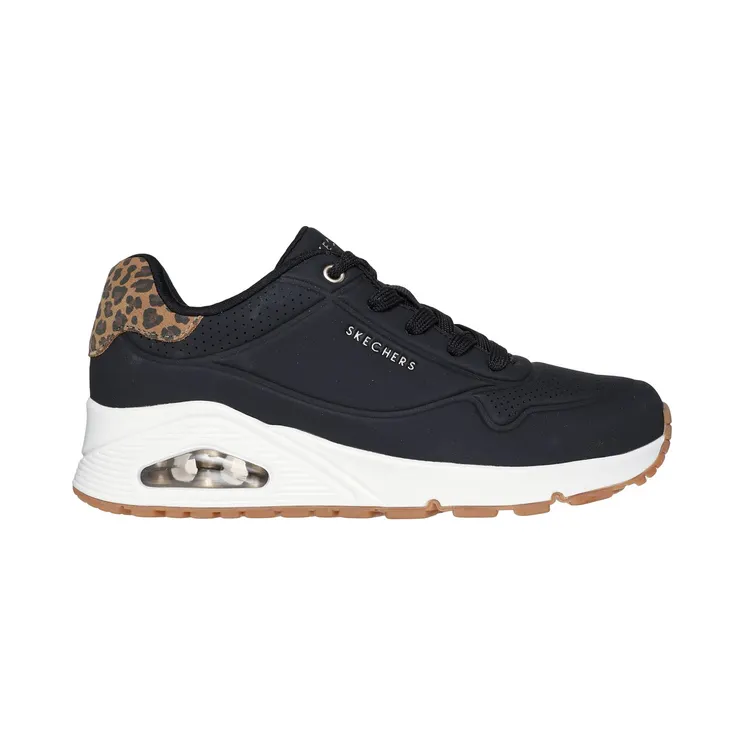 Skechers UNO “Black / Leopard” (177093BKLD)