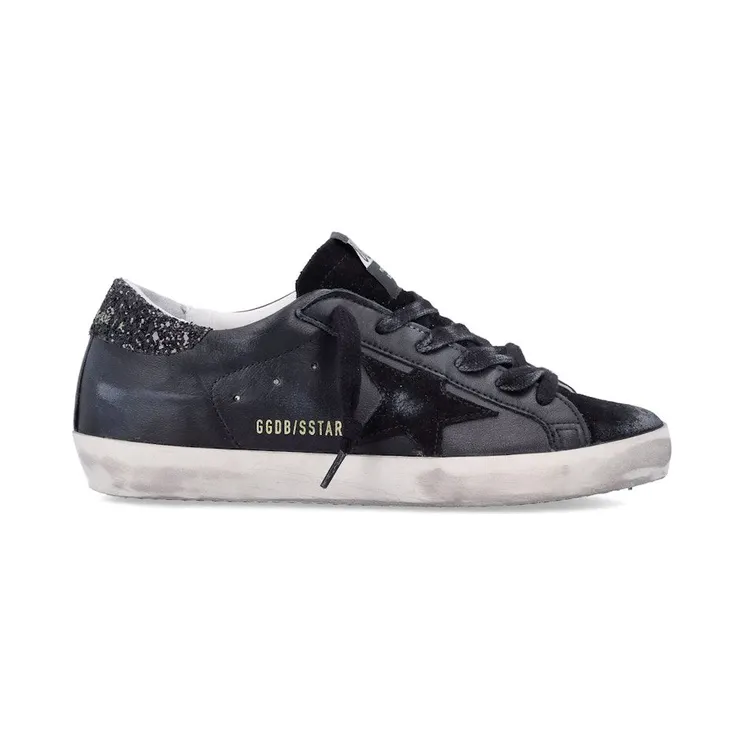 Golden Goose Superstar Black Glitter Heel (GWF00101.F003463.90100)