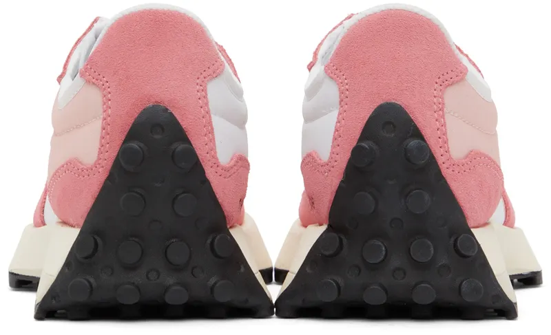 New Balance Pink & White 327 Sneakers (WS327LAG)