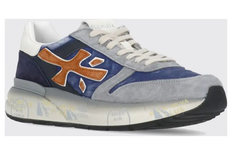 Premiata Mick Suede and Nylon Sneakers Ink (MICK7215N) (2)