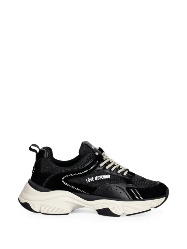 Love Moschino Sneakers mit Kontrasteinsätzen – Schwarz (JA15426G1PIQO)