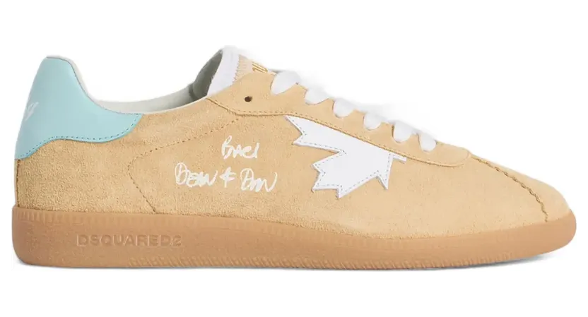 DSQUARED2 Rebels sneakers met applicatie – Beige (SNM046823808702)
