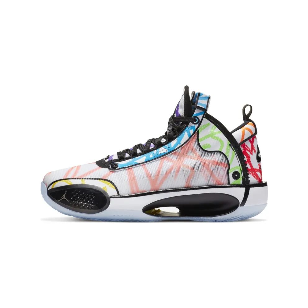 Jordan XXXIV Zion Williamson Coloring Book (GS) White/Black-Multi-Color (DA4450-100)