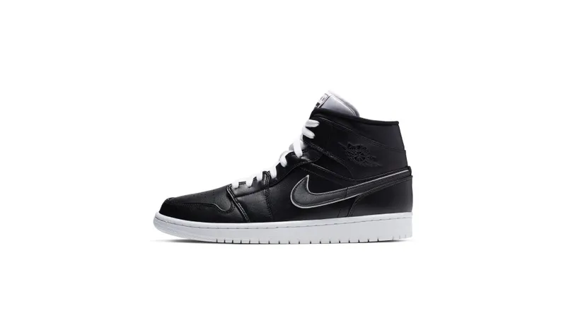 Jordan 1 Mid Maybe I Destroyed The Game Black/Black-White-Gym Red (852542-016)