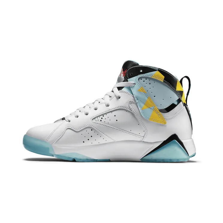 Air Jordan 7 Retro ‘N7’ White/Ice Cube Blue-Dark Turquoise-Black (744804-144)