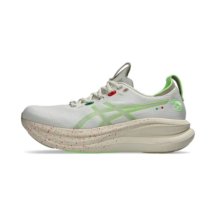 ASICS GEL-NIMBUS 28 x NADIA BATTOCLETTI “Cream / Illuminate Green” (1012C055-100)