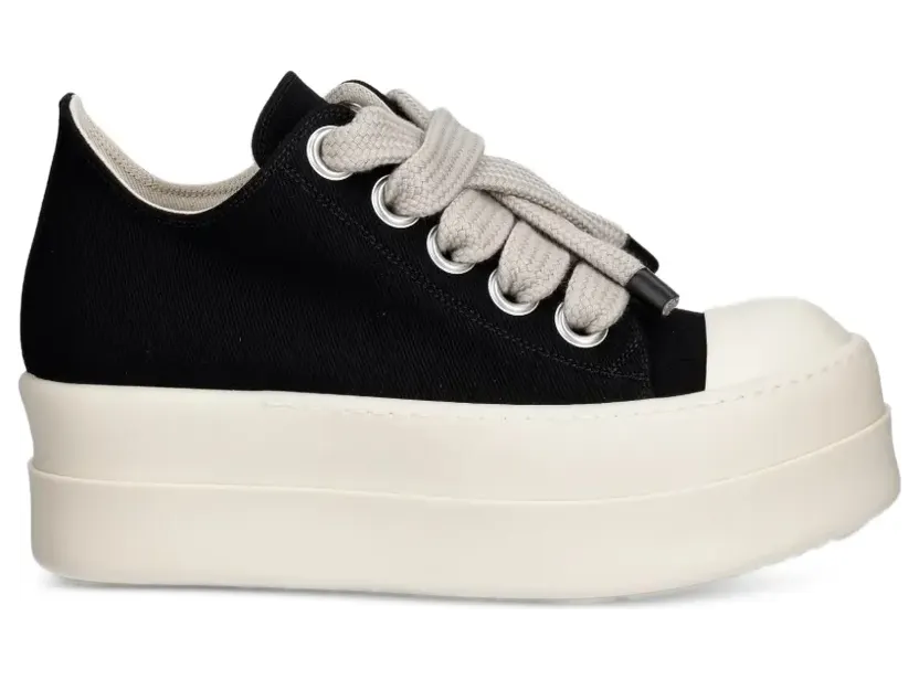 Rick Owens Drkshdw Double Bumper met oversized veters “Black” (DU01F4851DOW2)