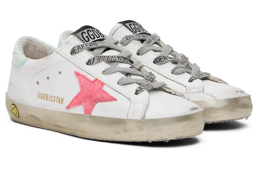 Golden Goose Kids White & Pink Superstar Classic Sneakers (GYF00101.F002835.10977) (4)