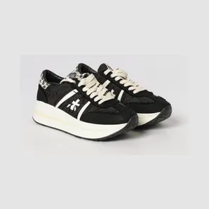 Premiata Bethcoin Suede and Mesh Sneakers Black (BETHCOIN8150)