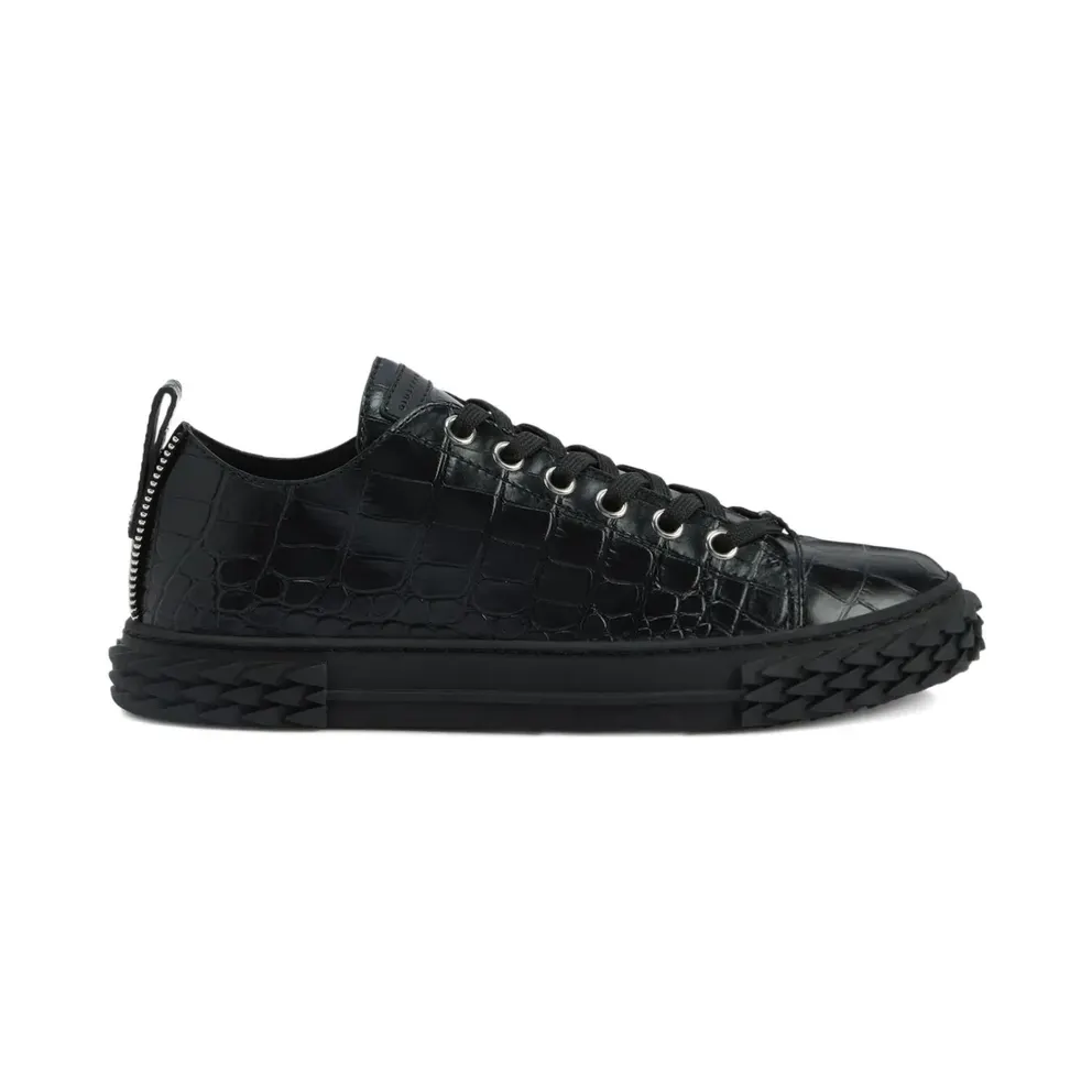 Giuseppe Zanotti Blabber with krokodillen-reliëf – Black (RU50036H01)