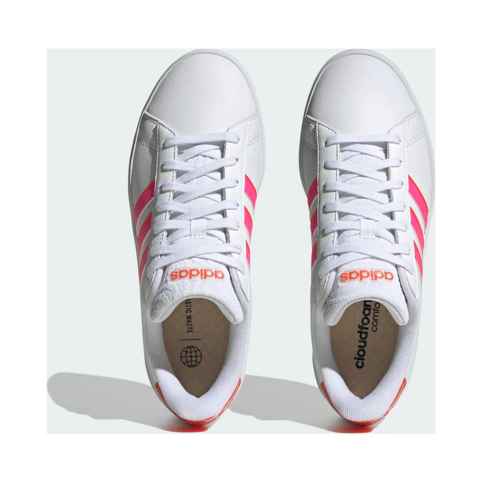 adidas Grand Court 2.0 Cloud White / Lucid Pink / Bright Red (ID4483)