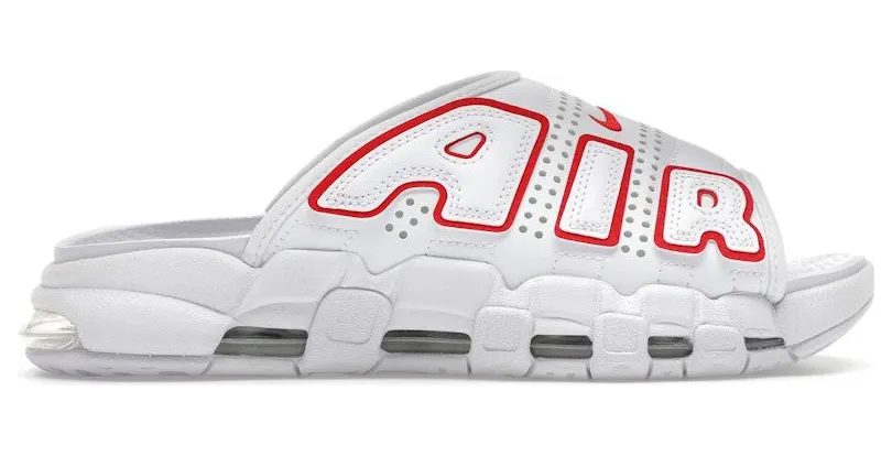 Nike Air More Uptempo Slide White University Red (FD9883-100)