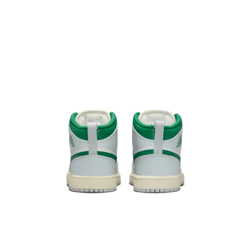 Jordan 1 Mid Summit White Pure Platinum Sail Pine Green (DQ8424-142)