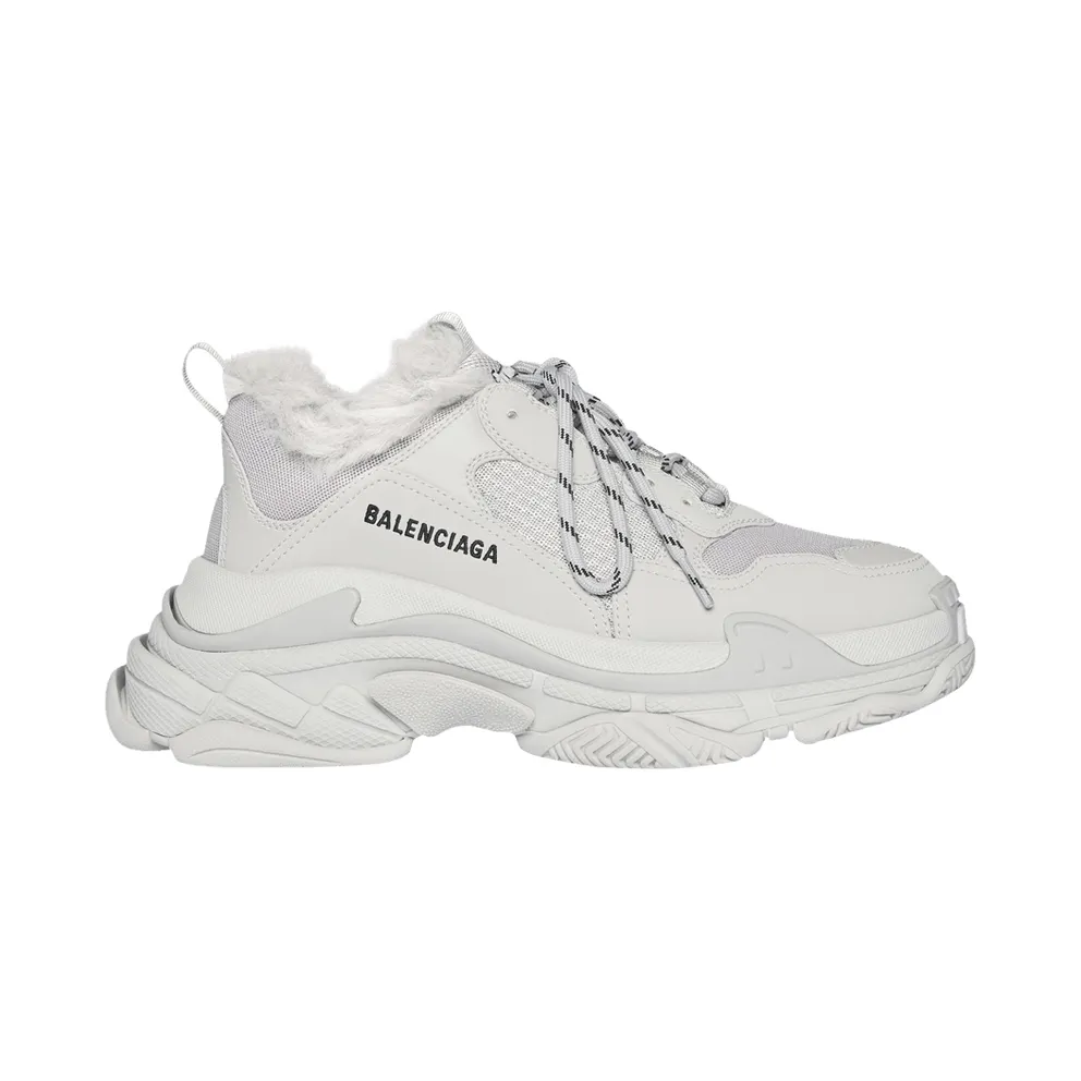 Balenciaga Triple S Fake Fur Grey (W) (668562W3CQ51210)