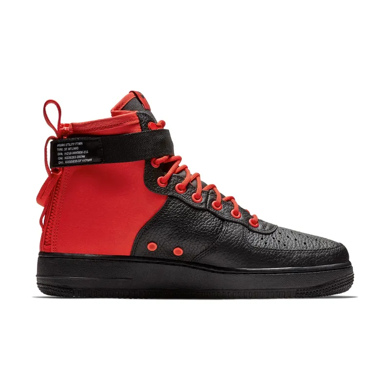 Nike SF Air Force 1 Mid Habanero Red Black Habanero Red/Habanero Red-Black (917753-601)
