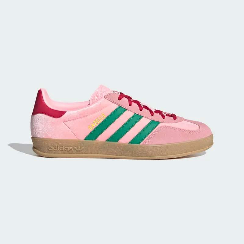 Adidas Gazelle Indoor Court Green / Glow Pink / Gum (JI2713)