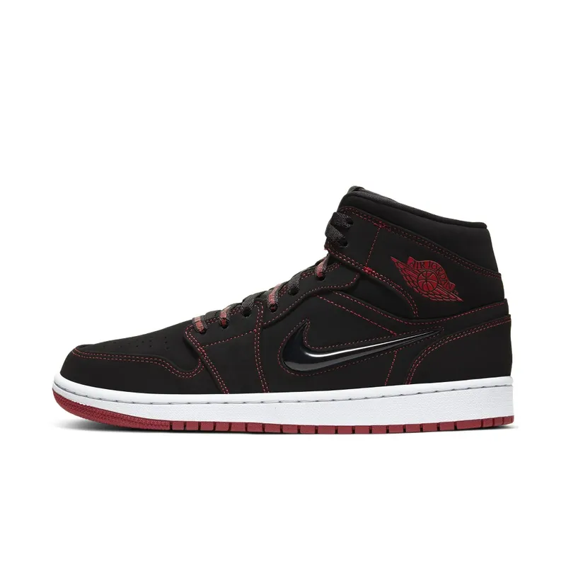 Jordan 1 Mid Fearless Come Fly With Me Black/Gym Red-White (CK5665-062)