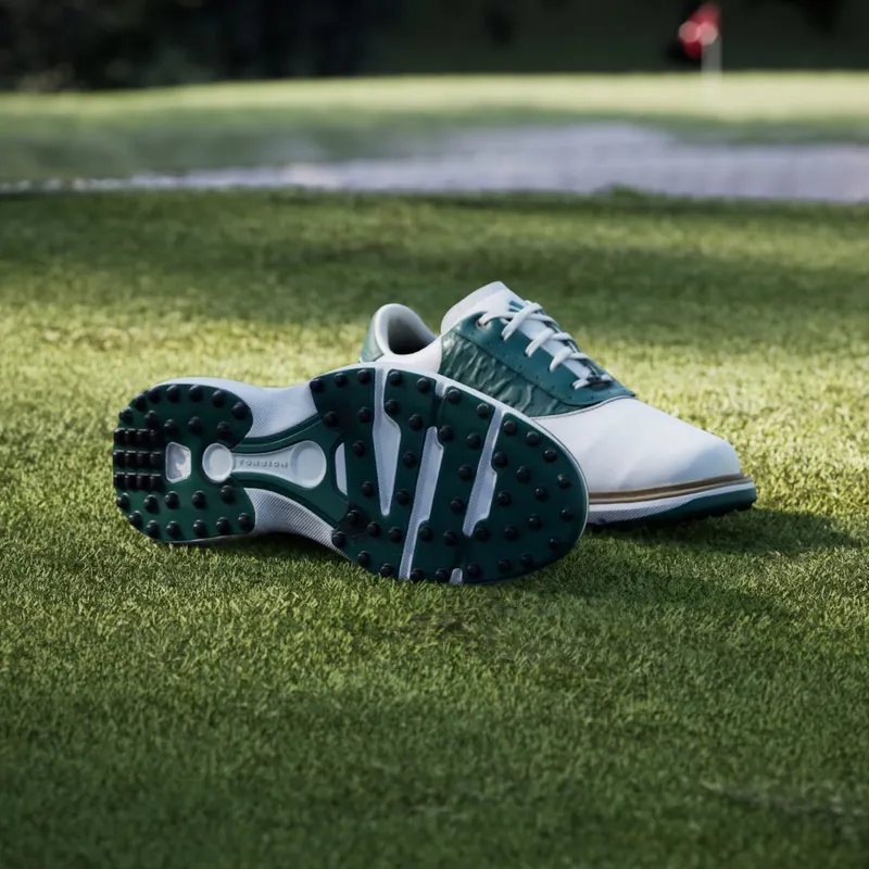 Adidas MC70 SPIKELESS Golf Shoes Cloud White / Collegiate Green / Off White (JQ3494)