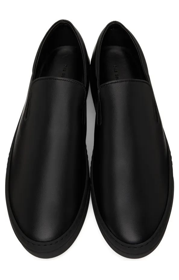 The Row Black Leather Dean Slip-On Sneakers (F2008-N60) (5)