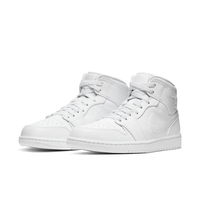 Jordan 1 Mid Triple White (2020) White/White (554724-126)