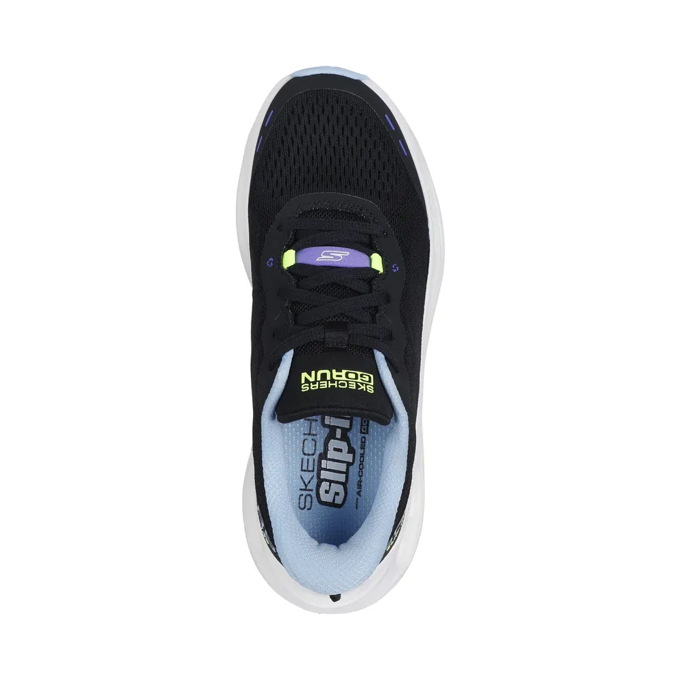 Skechers Slip-ins: Max Cushioning Glide-Step – Black / Blue – “Black” (129400 BKBL)