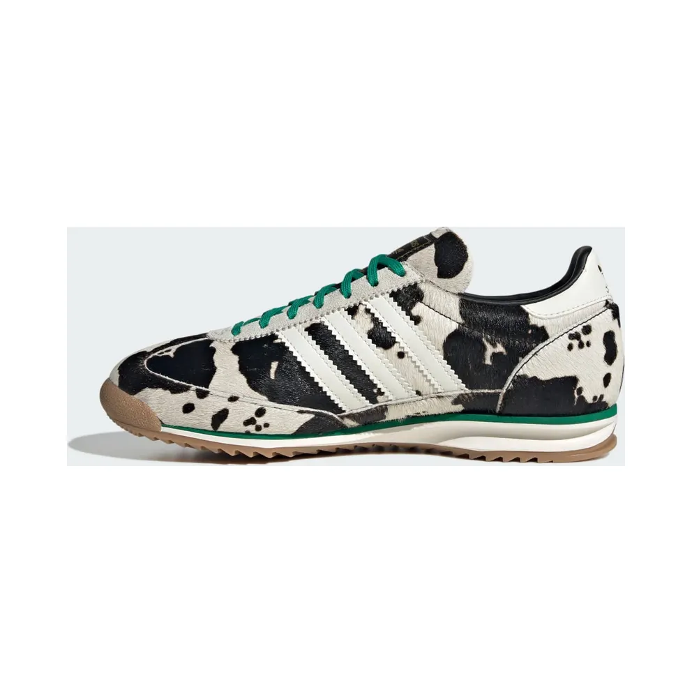 Adidas Sl72 OG Core Black / Off White / Court Green “Animal Print” (JR1639)