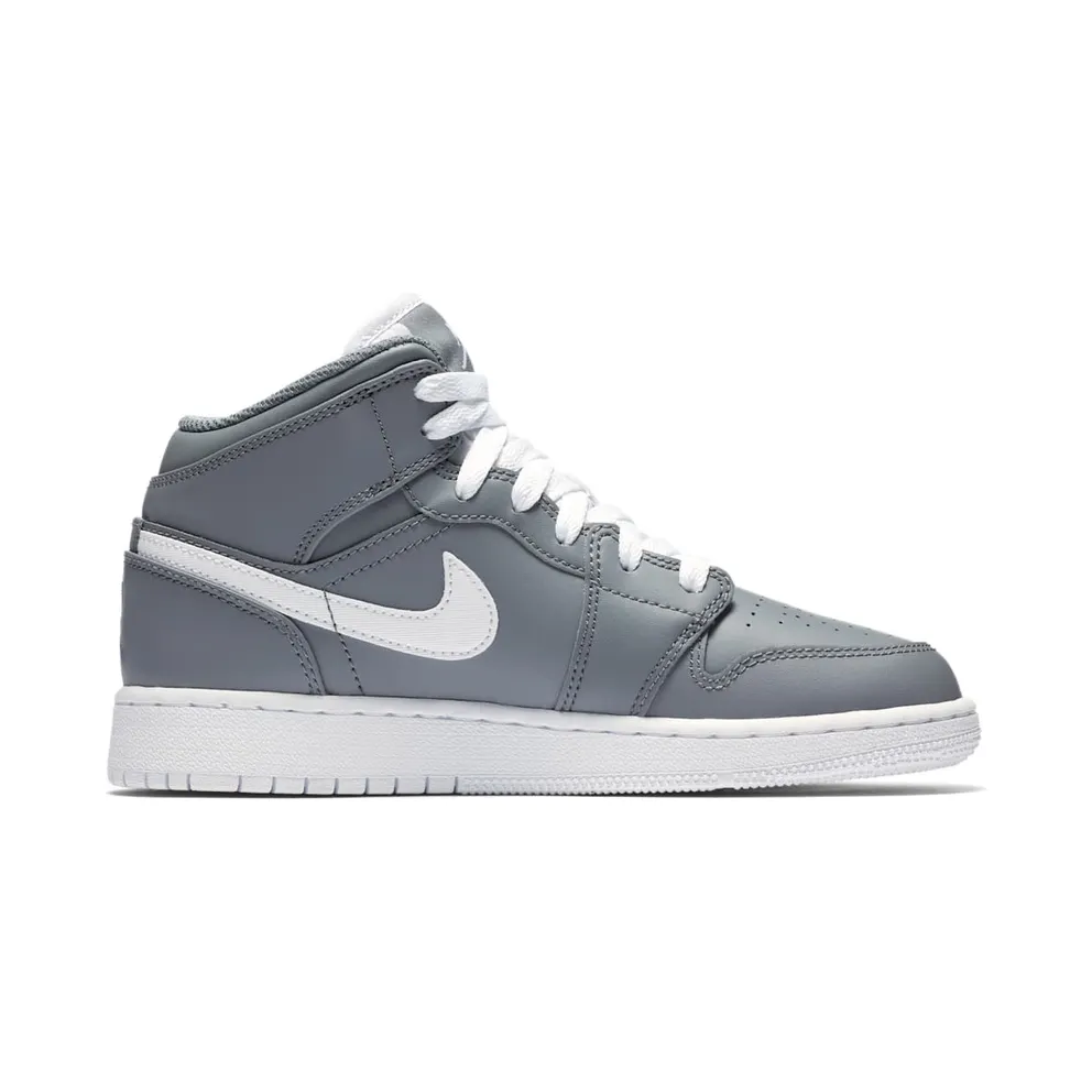 Jordan 1 Mid Cool Grey White (GS) Cool Grey/White-White (554725-036)