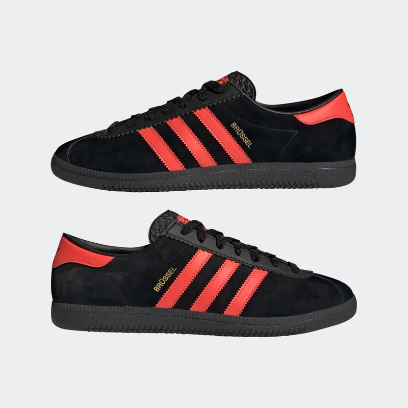 Adidas Brussels Core Black / Bright Red / Gold Metallic (GZ2044)
