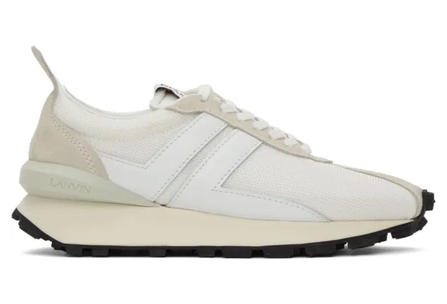Lanvin White Mesh Bumper Sneakers (FM-SKBRUC-DRAG-A20)