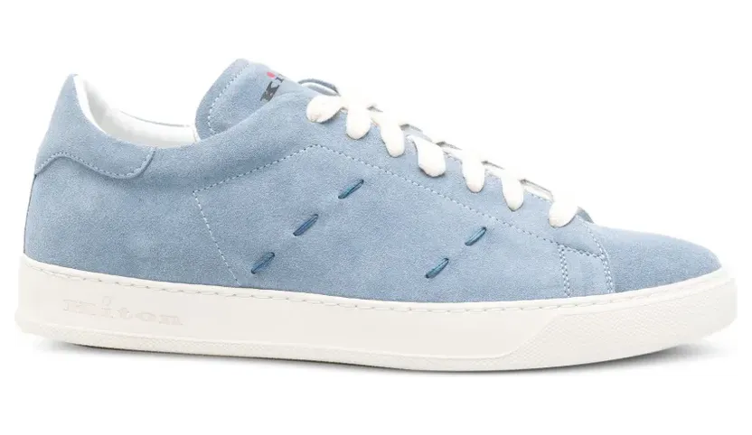Kiton Sneakers met stikseldetail – Blauw (USSA421N01412060)