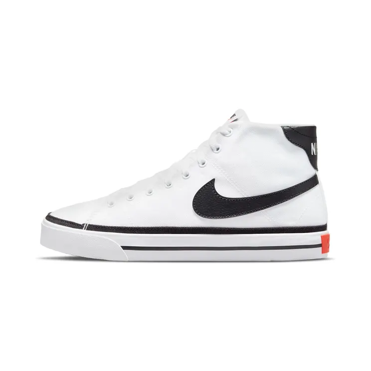 Nike Court Legacy Canvas Mid “White / Team Orange / Black” (DD0162-100)