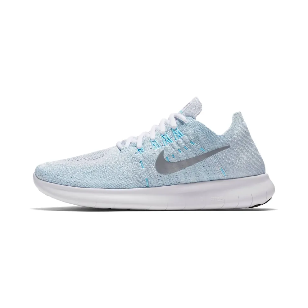 Nike Free Run Flyknit 2017 Pure Platinum Glacier Blue (W)
